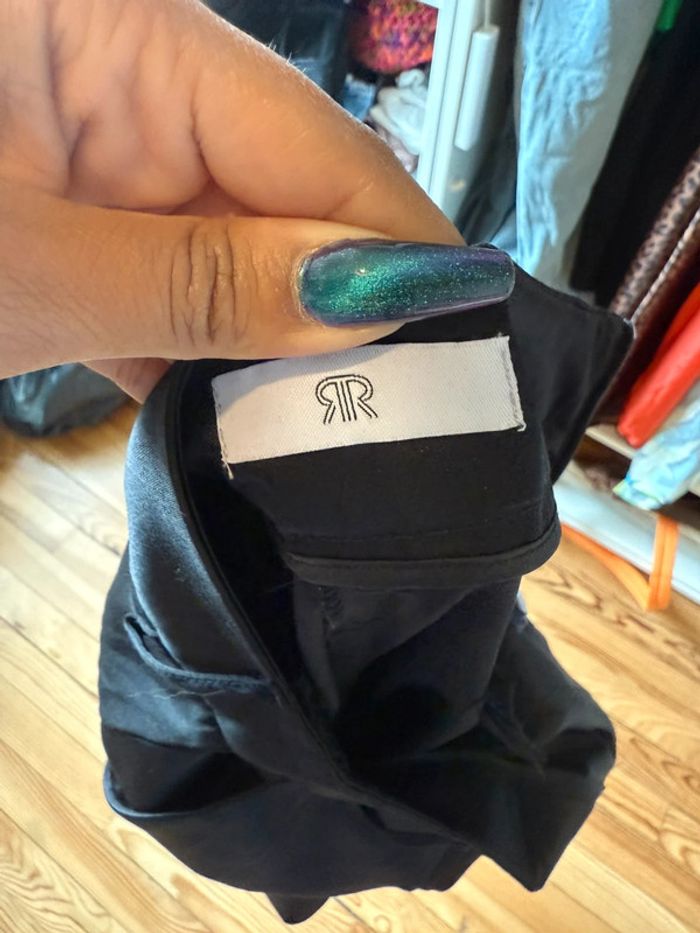 Pantalon court large satin noir la redoute - photo numéro 5