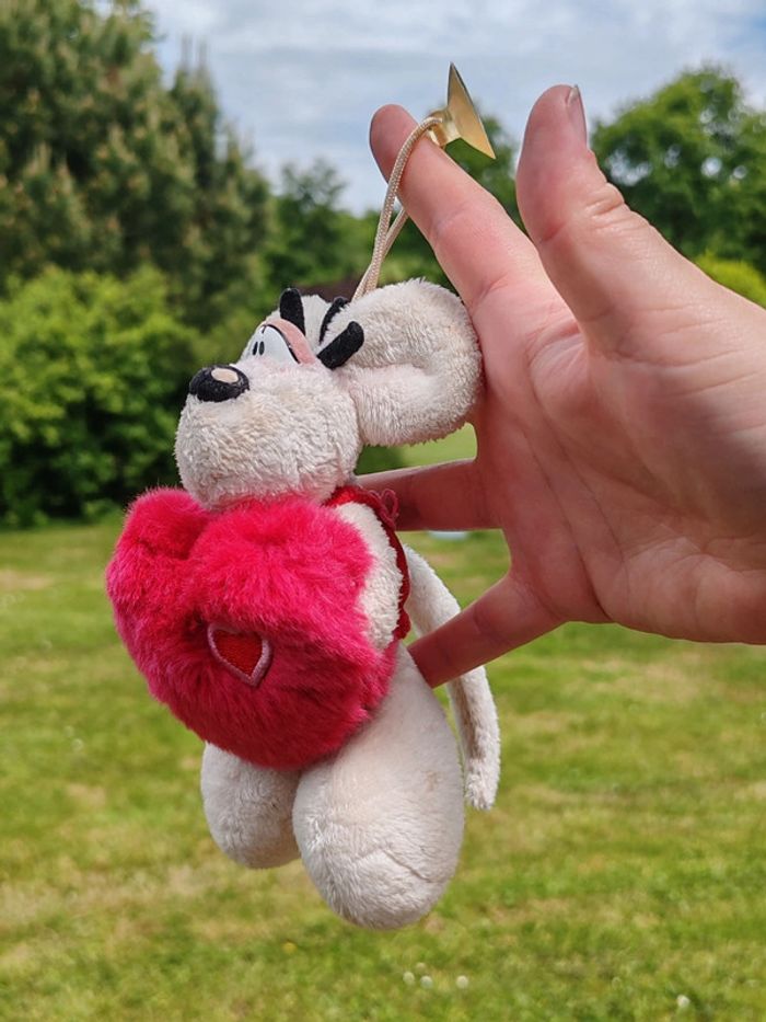 Peluche a accrocher Diddl - coeur rouge - photo numéro 2