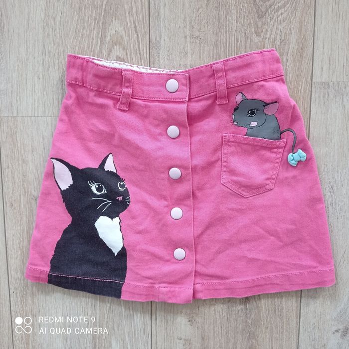 Jupe rose chat souris 6ans
