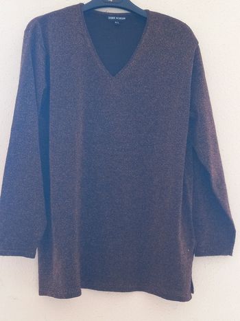 Pull léger marron brillants T: M/L