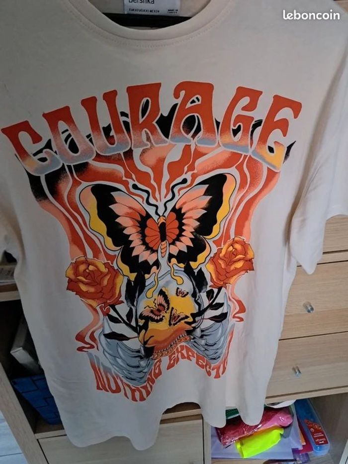 T-shirt oversize taille XS Bershka - photo numéro 2