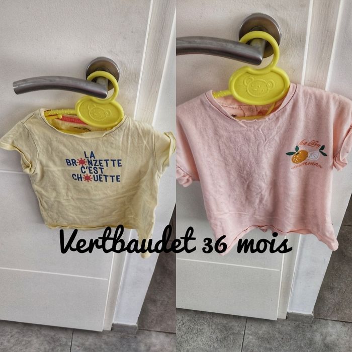 Lot 2 tee-shirts Verbaudet 36 mois