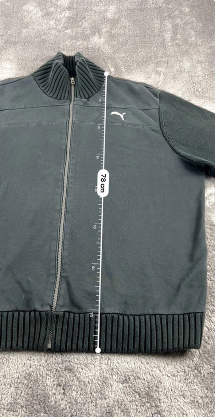 Veste Puma Noire Coton Logo Brodé Taille XXL - photo numéro 3