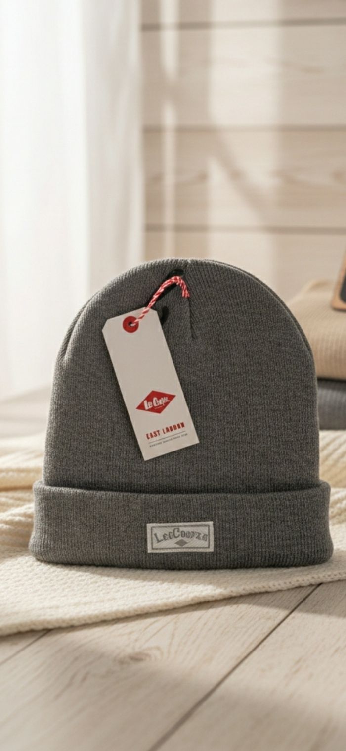 Bonnet Lee Cooper gris clair neuf