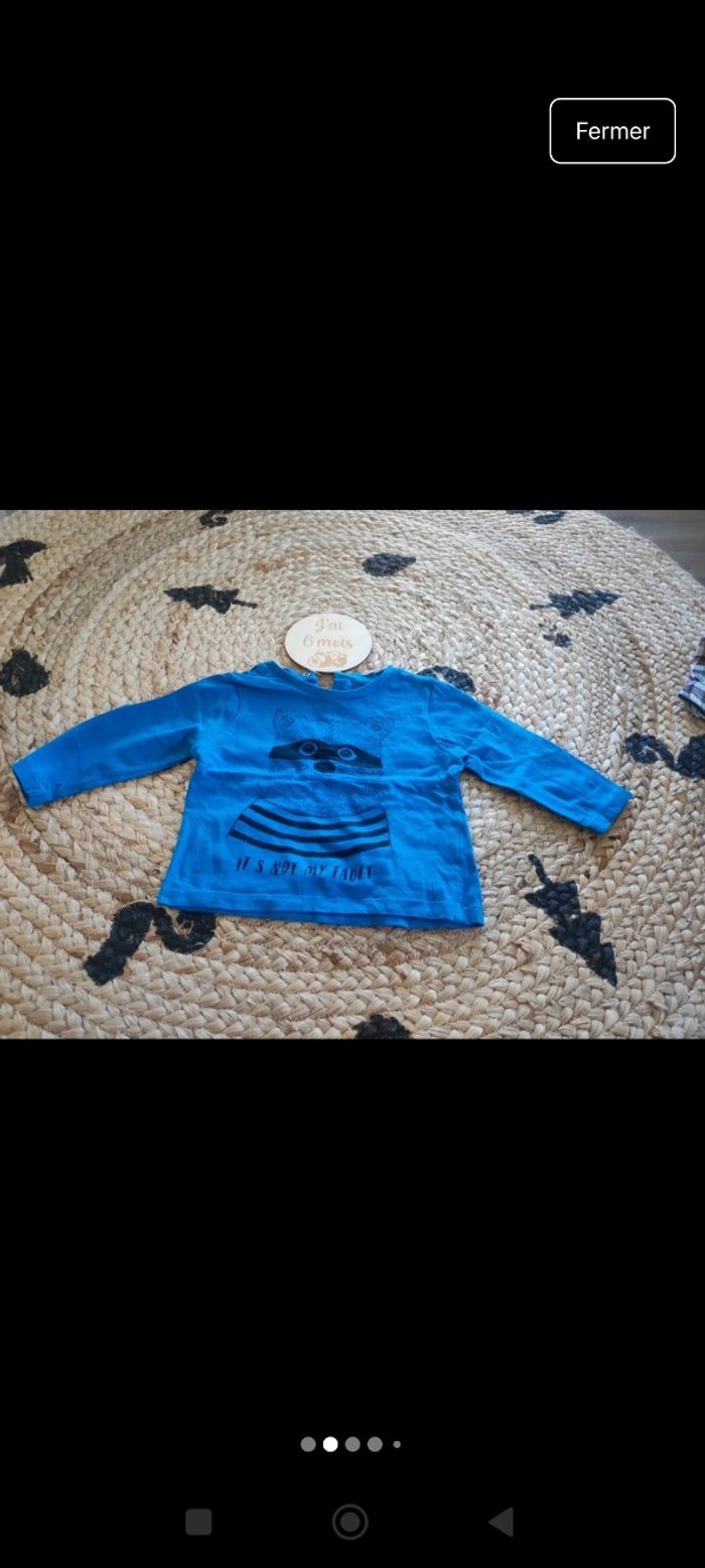 Lot 9 hauts garçon 6 mois - photo numéro 2