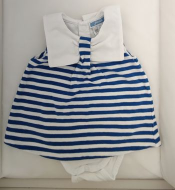 Robe Marin rayée bleu - 1 mois - Jacadi
