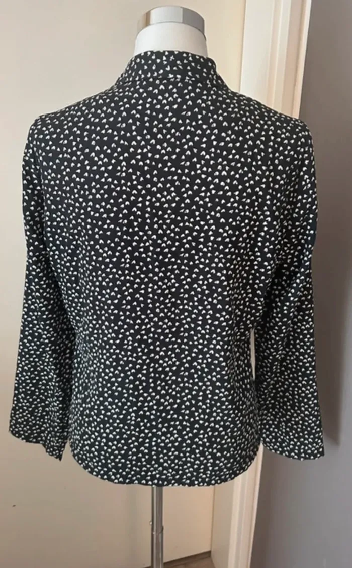 Miss Captain, veste légère, imprimée, noir et blanc femme taille 40 - photo numéro 3