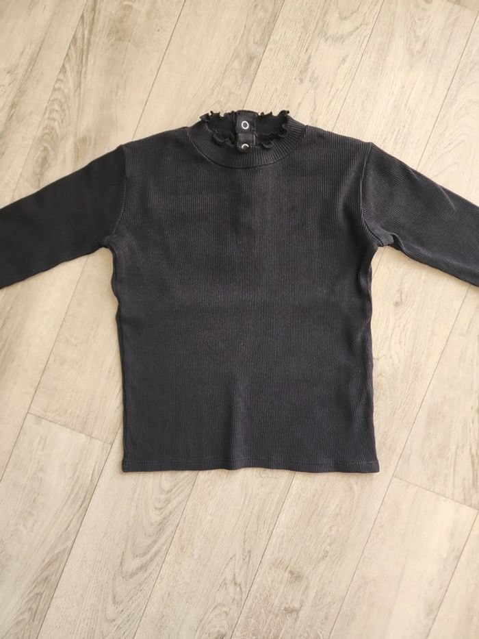 Tee shirt col montant noir 36mois