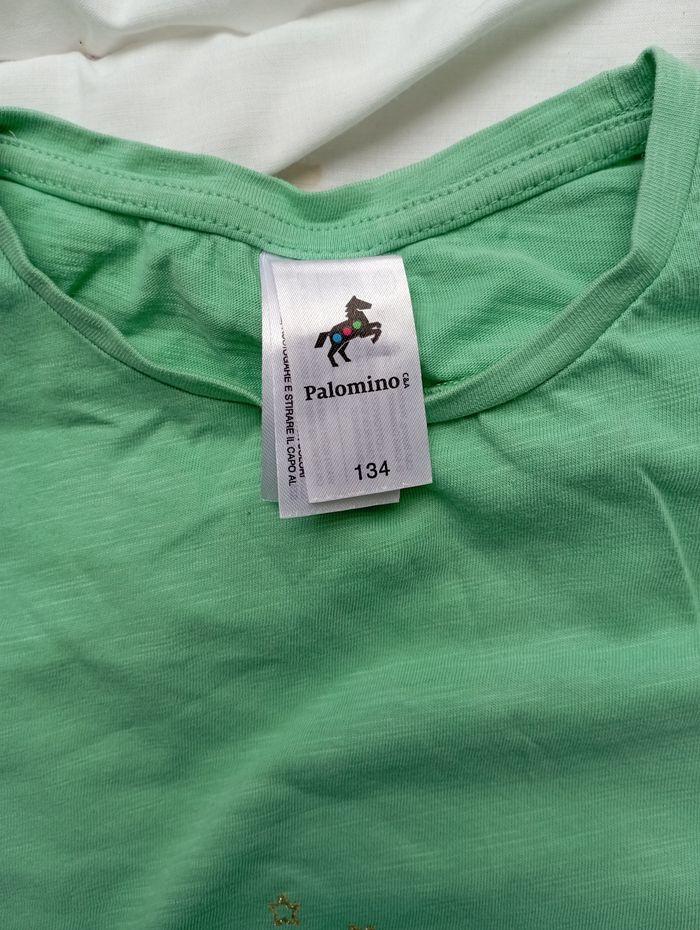 Tee shirt manches courtes vert licornes en beabs 134 cm palomino neuf 5€ - photo numéro 3