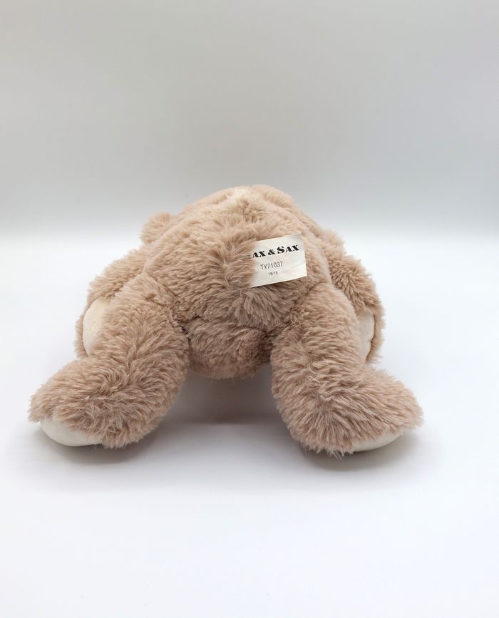 Peluche doudou ours beige écru MAX & SAX Carrefour nœud doré 26 cm TY71037 - photo numéro 4