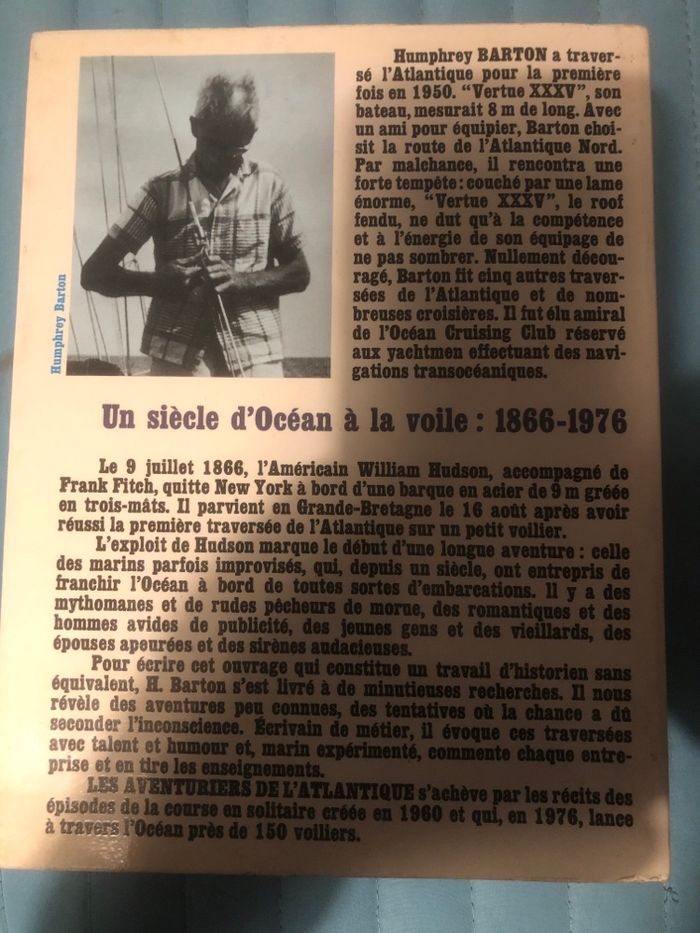Les aventuriers de l’Atlantique - De William Hudson à Éric Tabarly - Humphrey Barton - photo numéro 2