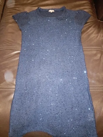 Robe in extenso 12 ans sequin paillettes bleu