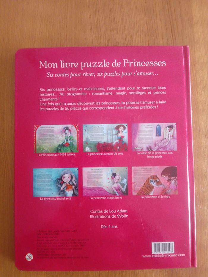 Mon livre puzzle enfant de Princesses - photo numéro 3
