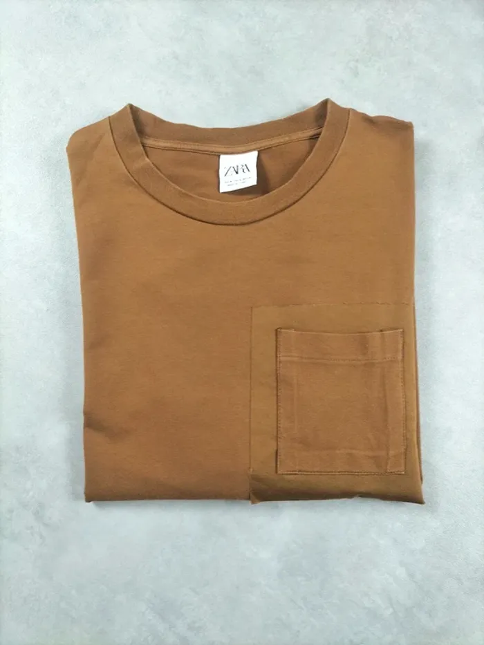 T-shirt Zara homme marron – Taille M