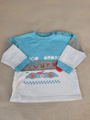 -shirt manches longues ou pull fin marese 12 mois