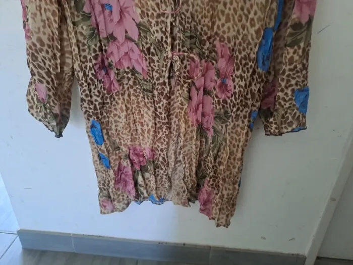 Blouse longue / Tunique Léopard Fleur Ulla Popkin 48/50 - photo numéro 3