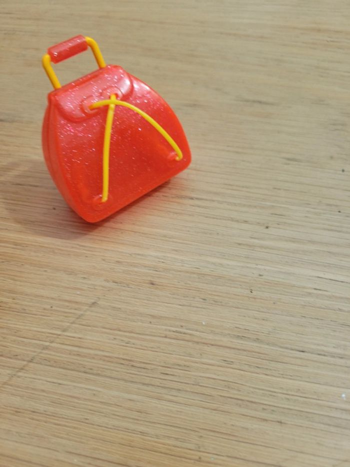 Sac à dos rigide valise pour pour poupée barbie paillettes translucide - photo numéro 2