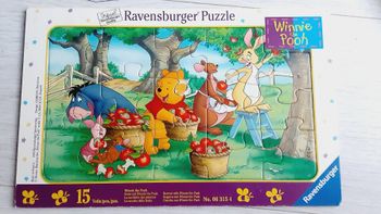 Jeu jouet puzzle cadre Ravensburger 15 pièces Winnie l’ourson