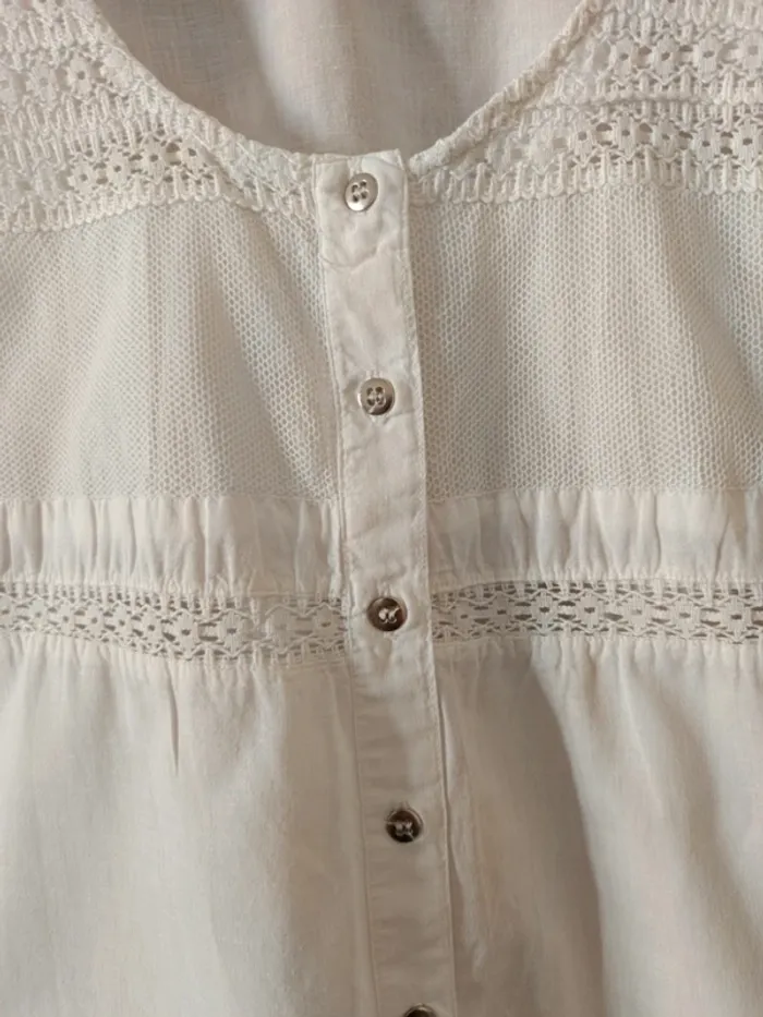 Blouse vintage Zeste de Mode t.38/40 100% coton - photo numéro 3