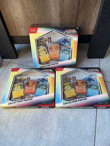 Pokémon 3 Coffret Poster Évolutions Prismatiques – EV 8.5 écarlate et violet neuf scellé fr