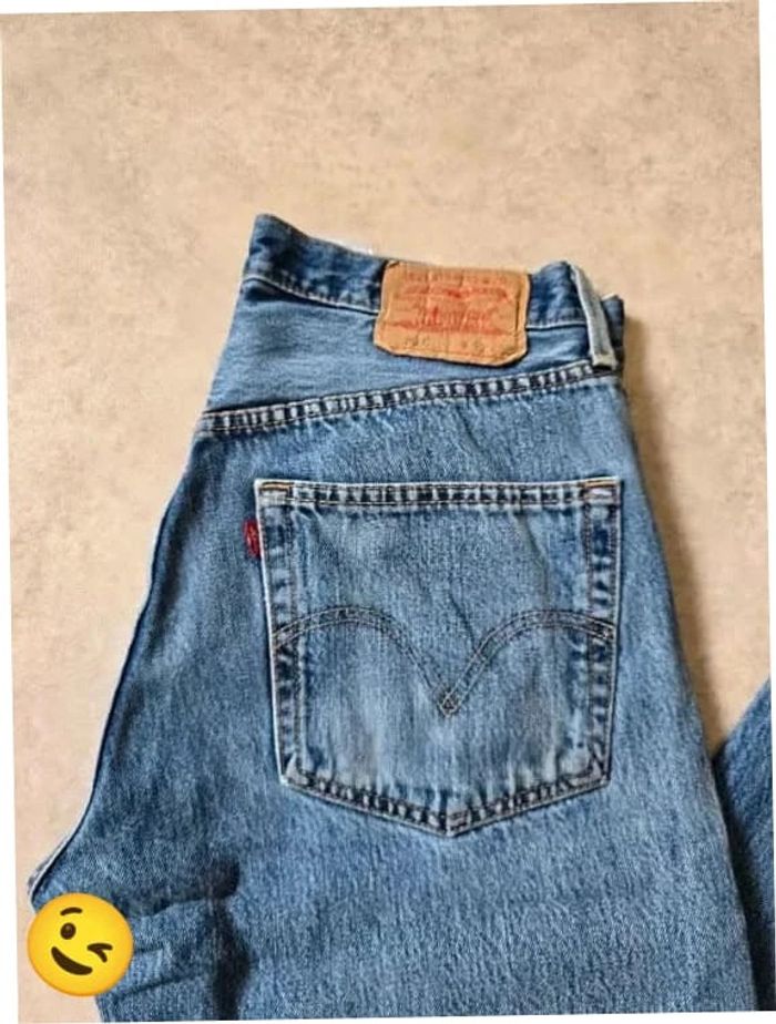 Jeans Levi's 501 W32 FR42 L30 coupe droite bleu Homme Men pan423b - photo numéro 2