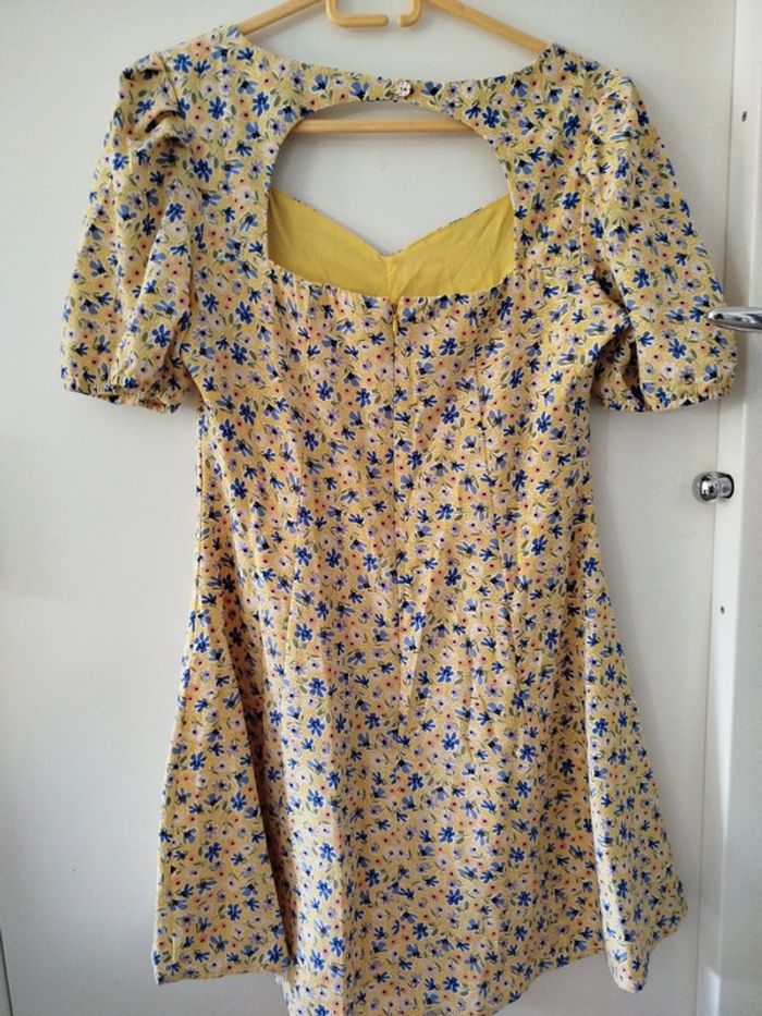 #robe#jaune#motif fleuri - photo numéro 5