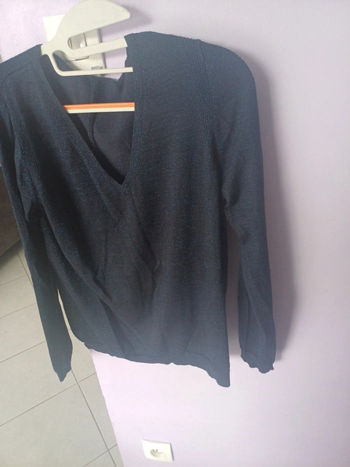 Pull femme col en V taille L - photo numéro 3