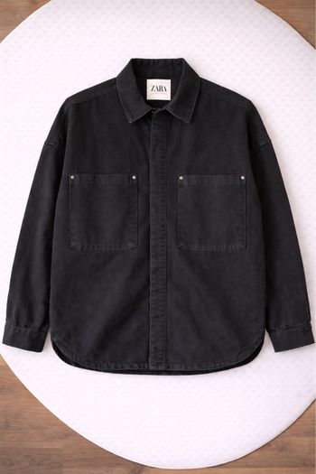 Surchemise noire Zara taille XS – veste coton