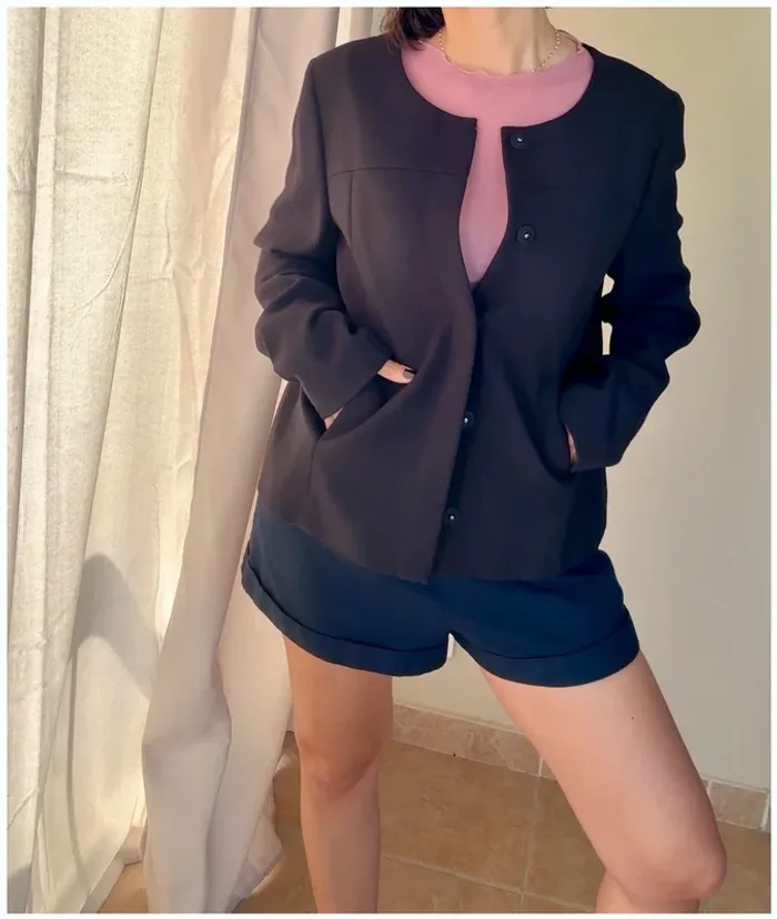 Veste 123 noire 44 parfait état - photo numéro 2