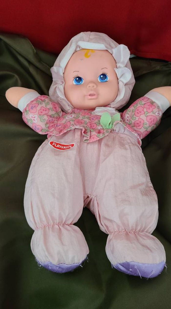 Doudou poupée rose tissu Playskool 32 cm - photo numéro 2