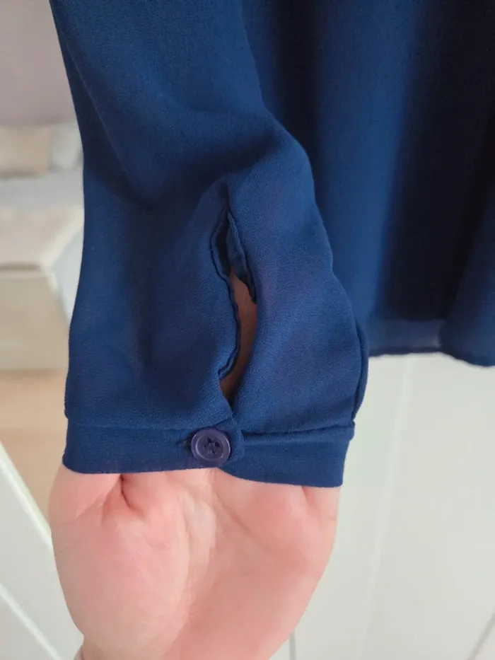Blouse fluide bleue marine - photo numéro 3