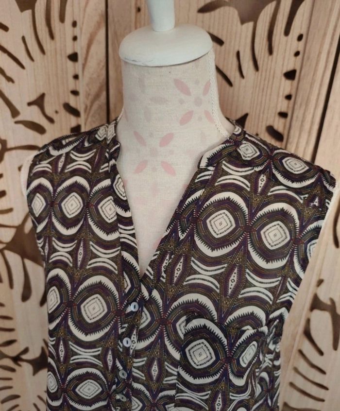 Blouse fluide et légère imprimée T 40 H&M - photo numéro 3