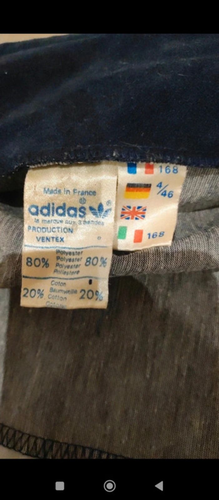 Veste adidas vintage en peau de peche mixte - photo numéro 3