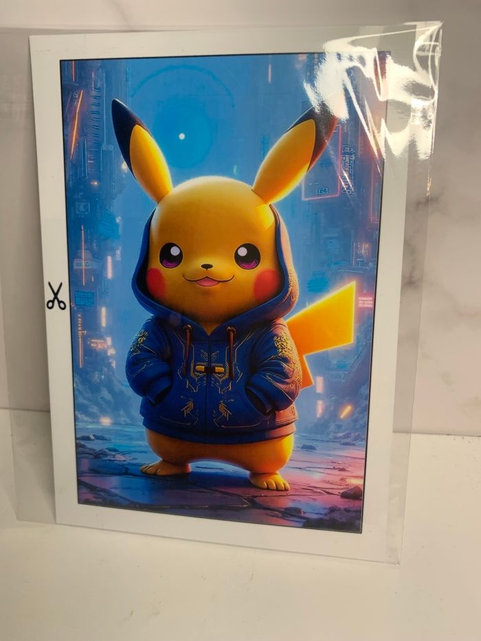 Affiche pikachu futuriste