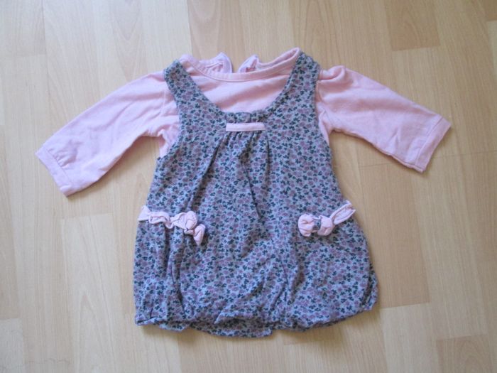 Ensemble robe + tee shirt bebe fille 6 mois boite a malices