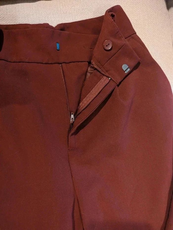 Pantalon classique zara couleur marron/brique - photo numéro 2