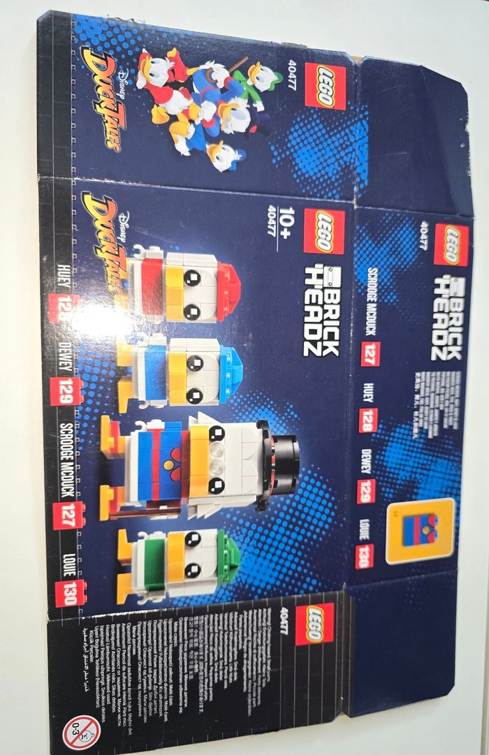 Lego brick headz picsou, rire, fifi et loulou disney 127, 128, 129 et 130 avec boite et notices - photo numéro 3