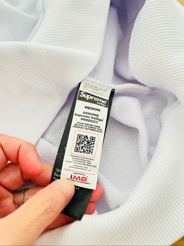 Sweat à capuche supreme grip blanc homme taille M neuf avec étiquette - photo numéro 5