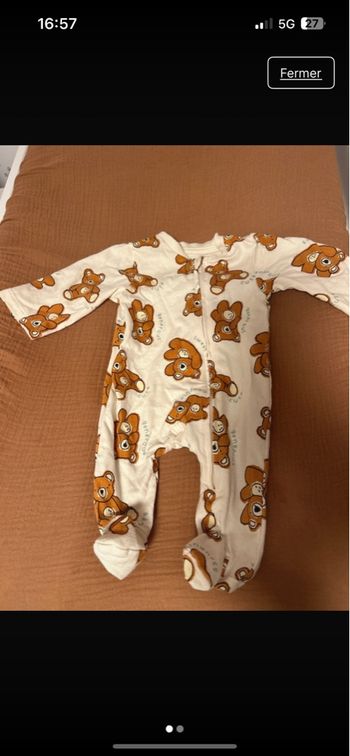 Pyjama 1 mois mixte lot