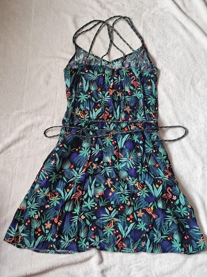 Robe courte imprimée végétaux taille XS - photo numéro 6