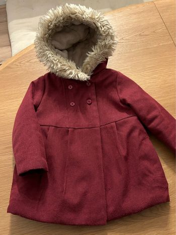Manteau fourré Bordeaux