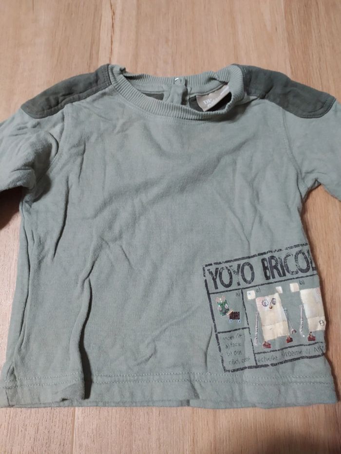 T-shirt manches longues DPAM 12 mois - photo numéro 2