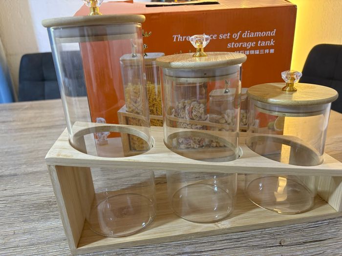 3 bocaux de rangement