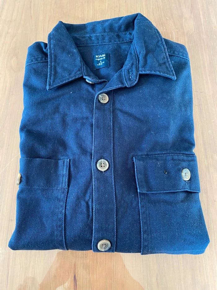 Chemise Kiabi Regular Fit bleue marine taille S - photo numéro 15