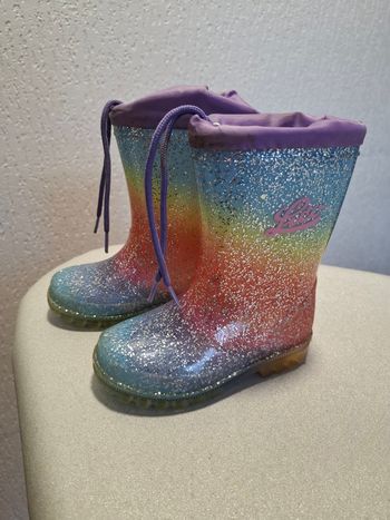 Jolies bottes de pluie fille Lico 24 arc en ciel pailleté très bon état