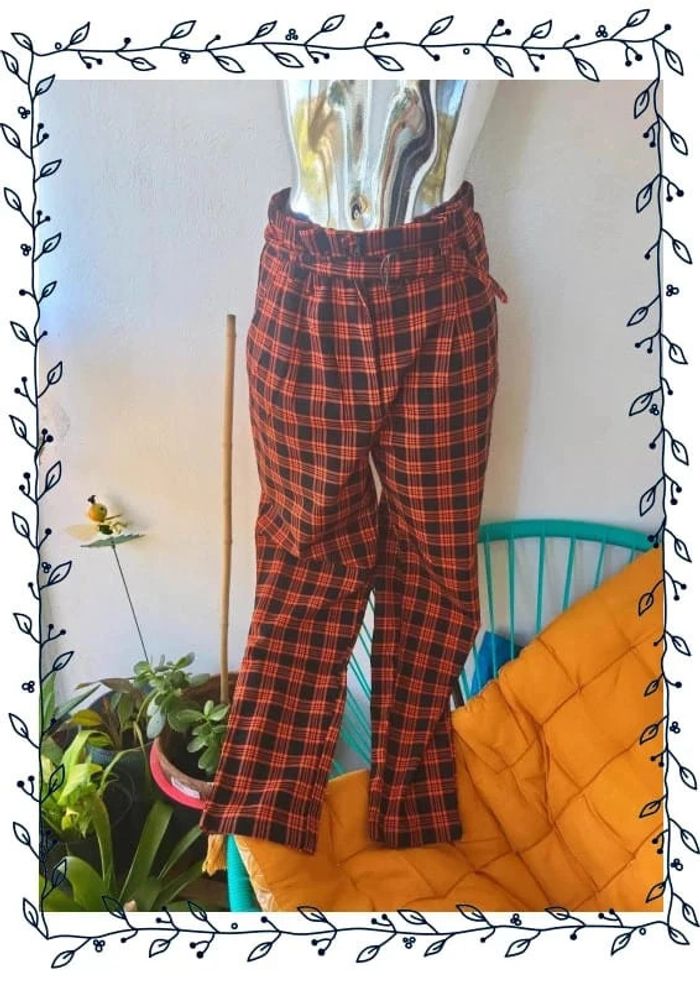 Pantalon à carreau
