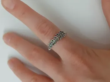 Bague argentée tendance en acier inoxydable