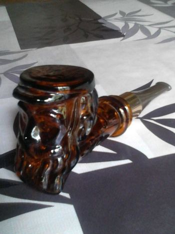 Ancienne bouteille de collection avon en forme de pipe