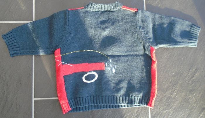 Magnifique pull pompier garçon 3 mois DPAM - photo numéro 3