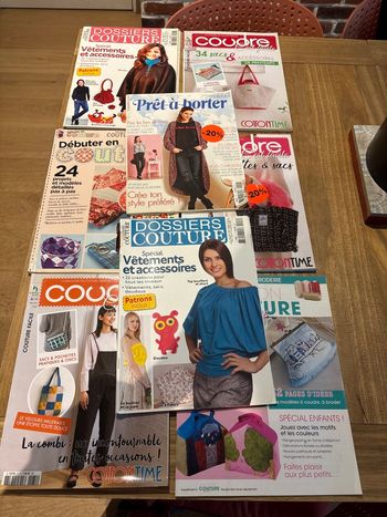 Lot de 8 magazines de couture